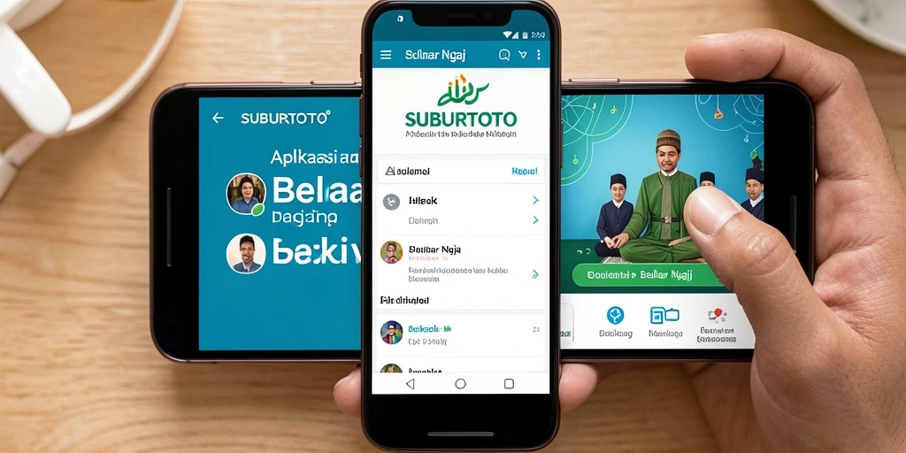Tampilan antarmuka aplikasi SUBURTOTO untuk belajar ngaji.